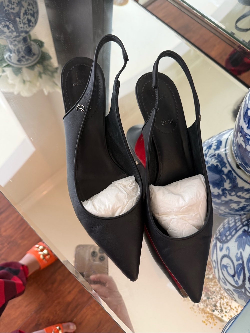 Christian Louboutin Black sporty Kate sling back - Picture 2 of 9